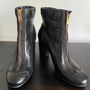 Marc By Marc Jacobs Black Leather Ankle Boots Size 39